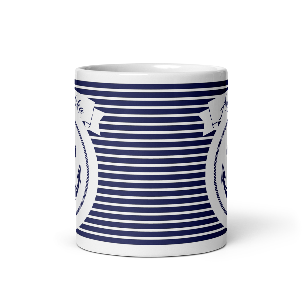 Personalisierte Maritime Tasse mit Anker - Perfektes Geschenk für Meerliebhaber