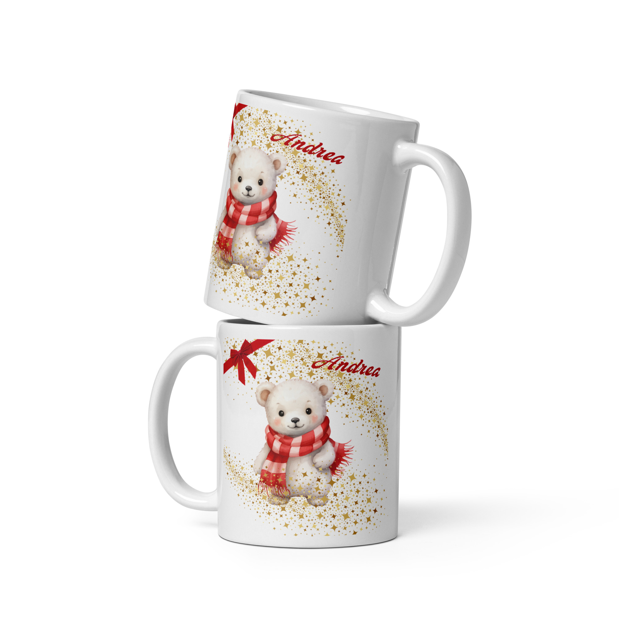 Personalisierte Tasse Bärchen zu Weihnachten mit Namen