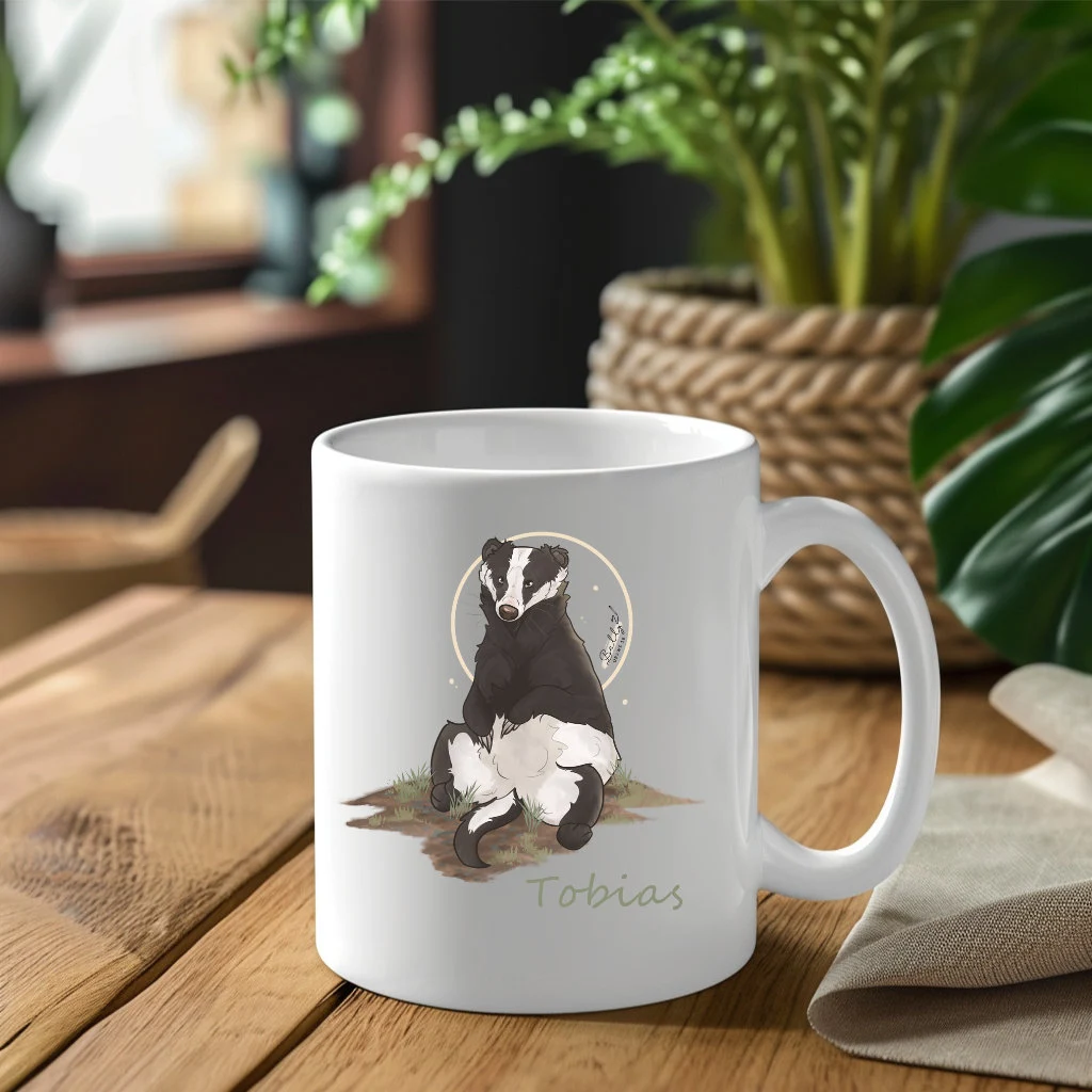 Personalisierte Kinder-Tasse mit Tiermotiv - Einzigartiges Design von Bellydraw