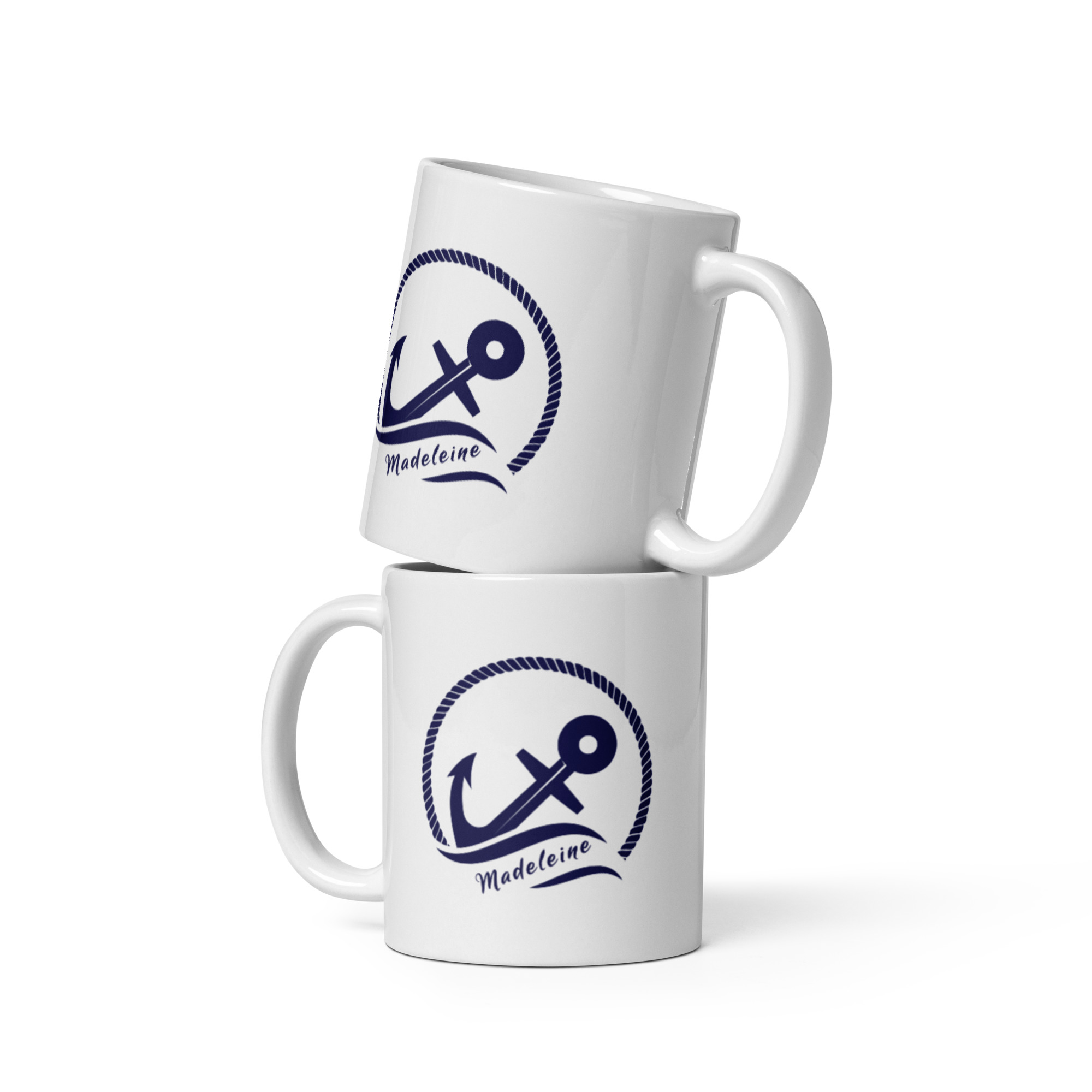 Maritime Kaffeetasse mit Anker und Wunschnamen - Perfektes Geschenk