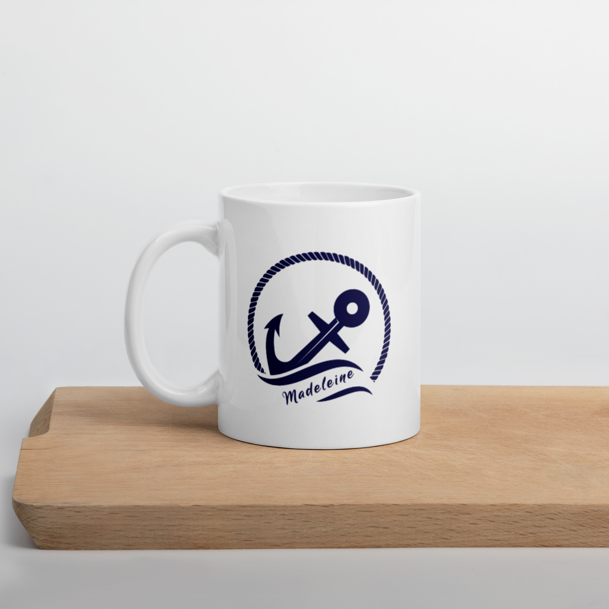 Maritime Kaffeetasse mit Anker und Wunschnamen - Perfektes Geschenk