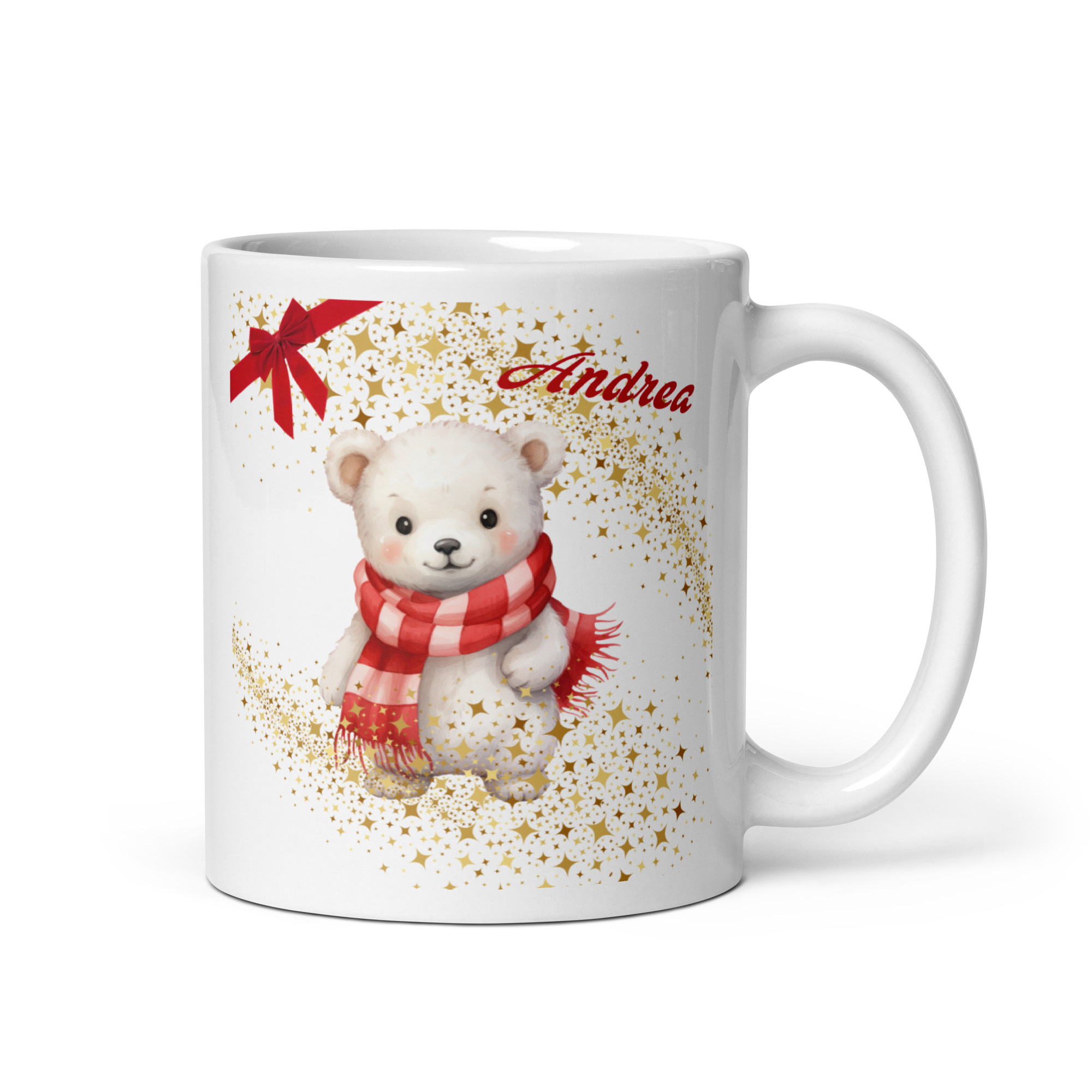 Personalisierte Tasse Bärchen zu Weihnachten mit Namen