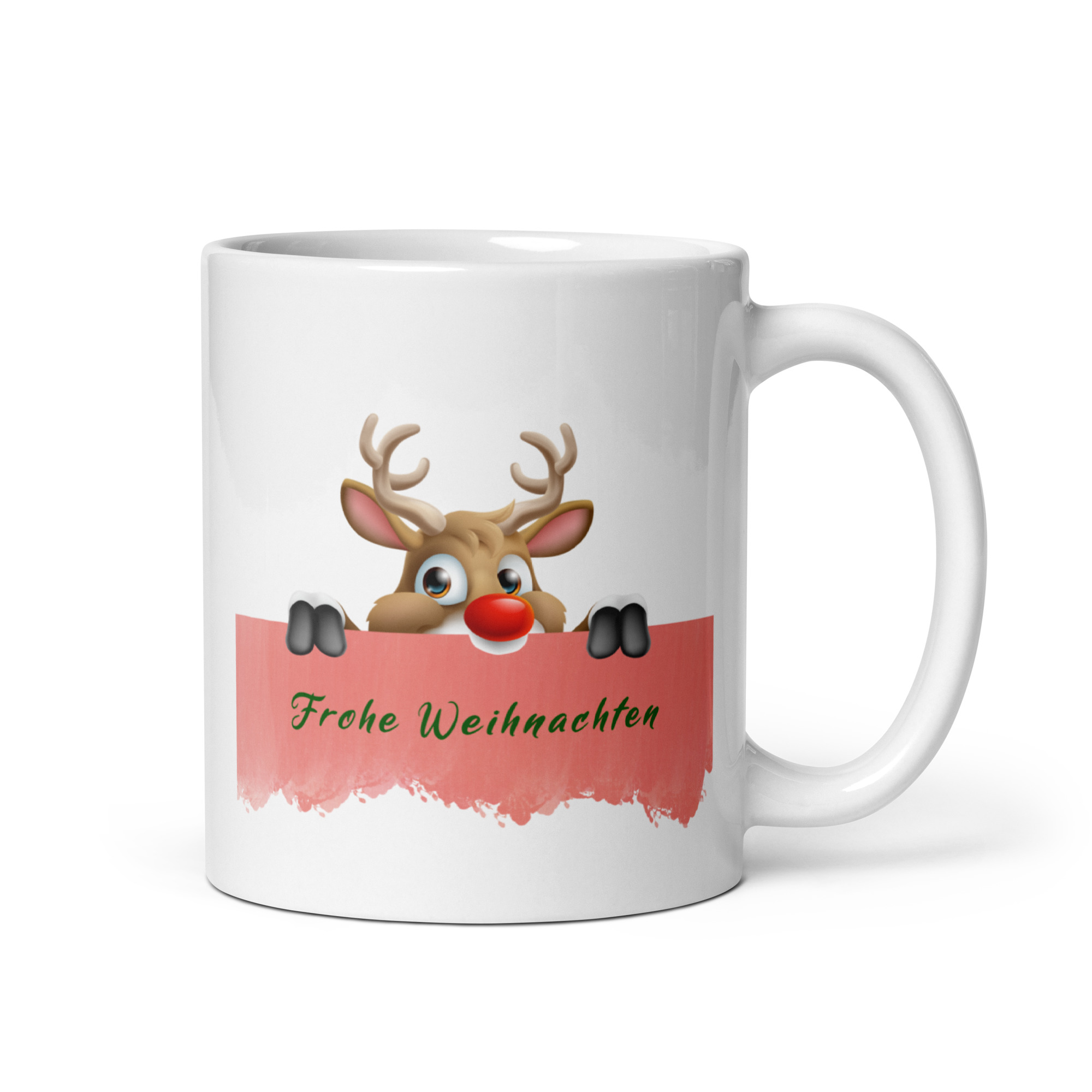 Personalisierte Tasse Elch zu Weihnachten mit Namen