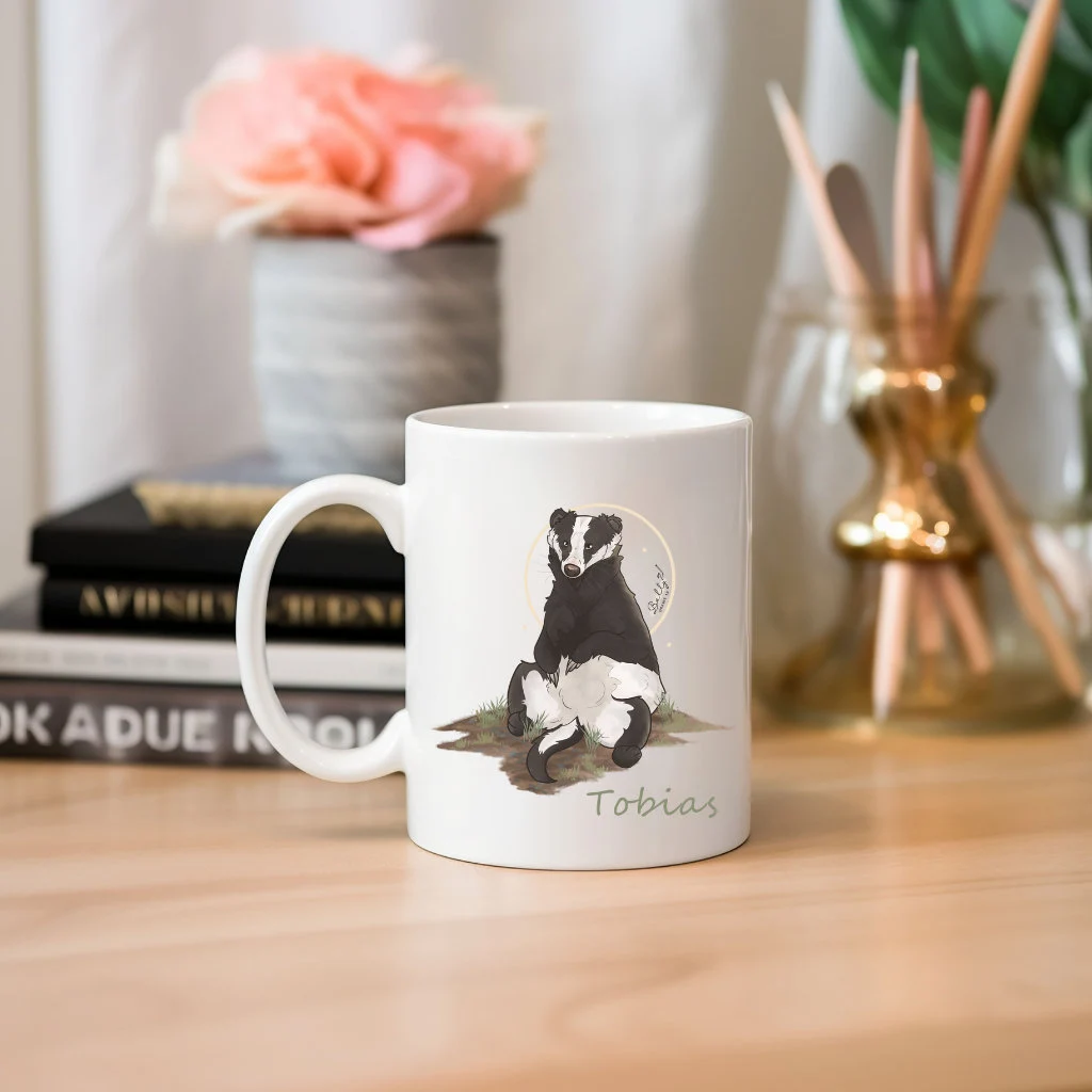 Personalisierte Kinder-Tasse mit Tiermotiv - Einzigartiges Design von Bellydraw