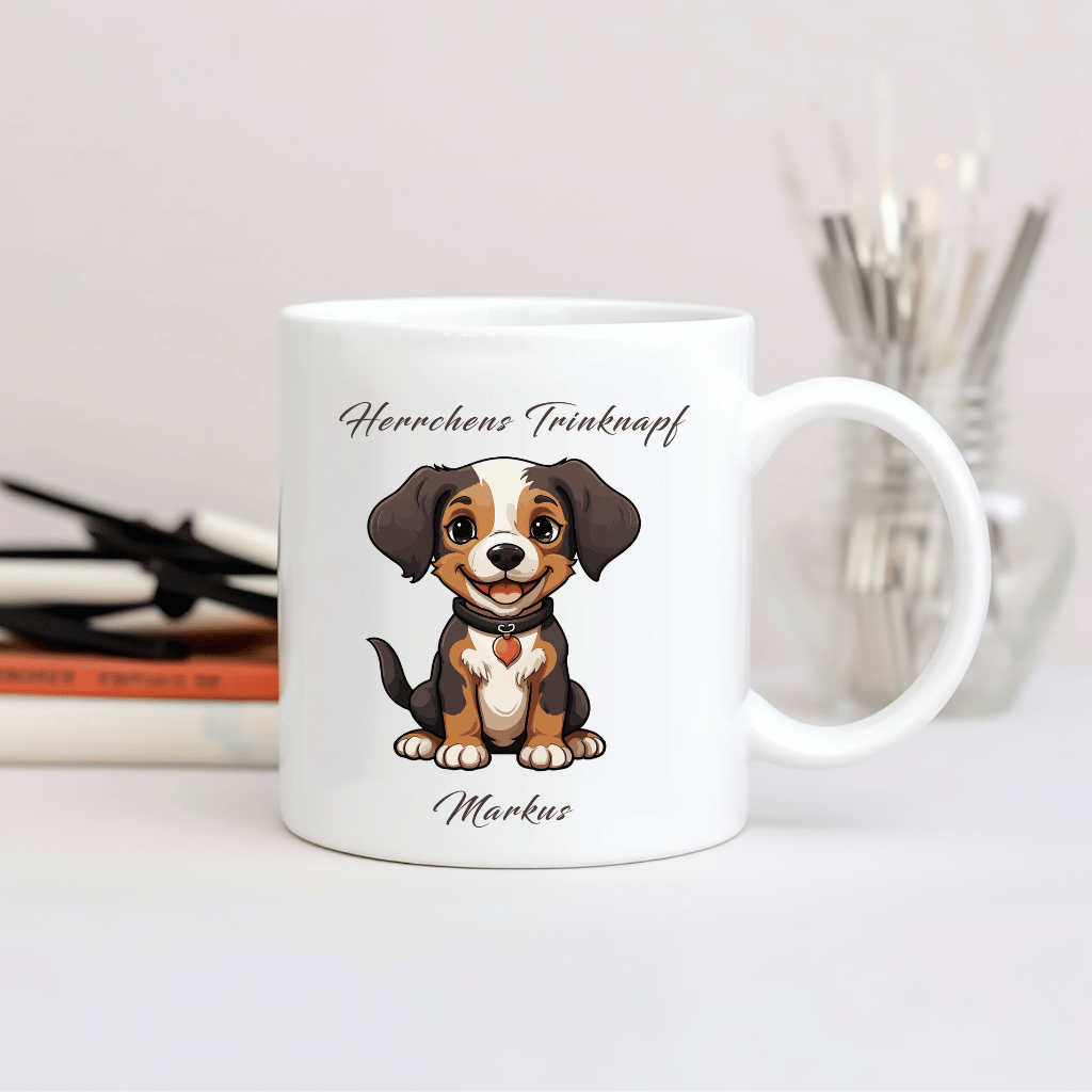 Personalisierte Hundetasse: Lustiges Motiv mit eigenem Namen für Hundeliebhaber!