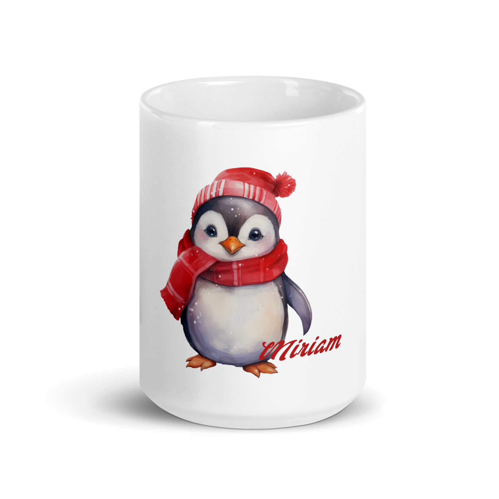 Personalisierte Tasse Pinguin zu Weihnachten mit Namen