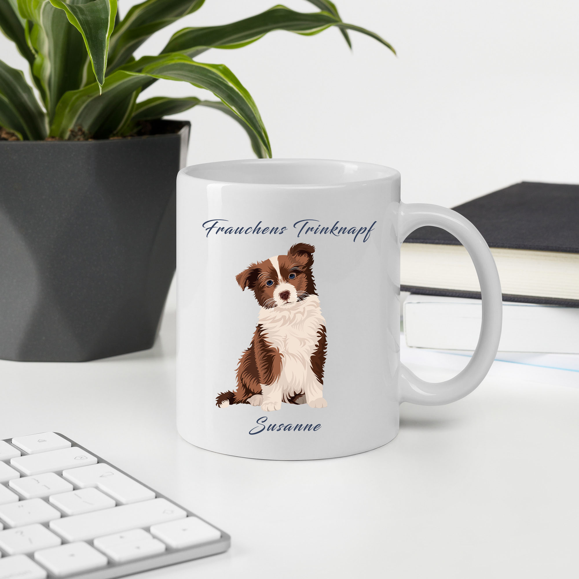 Personalisierte Hundetasse: Witziges Motiv mit eigenem Namen für Hundefans!