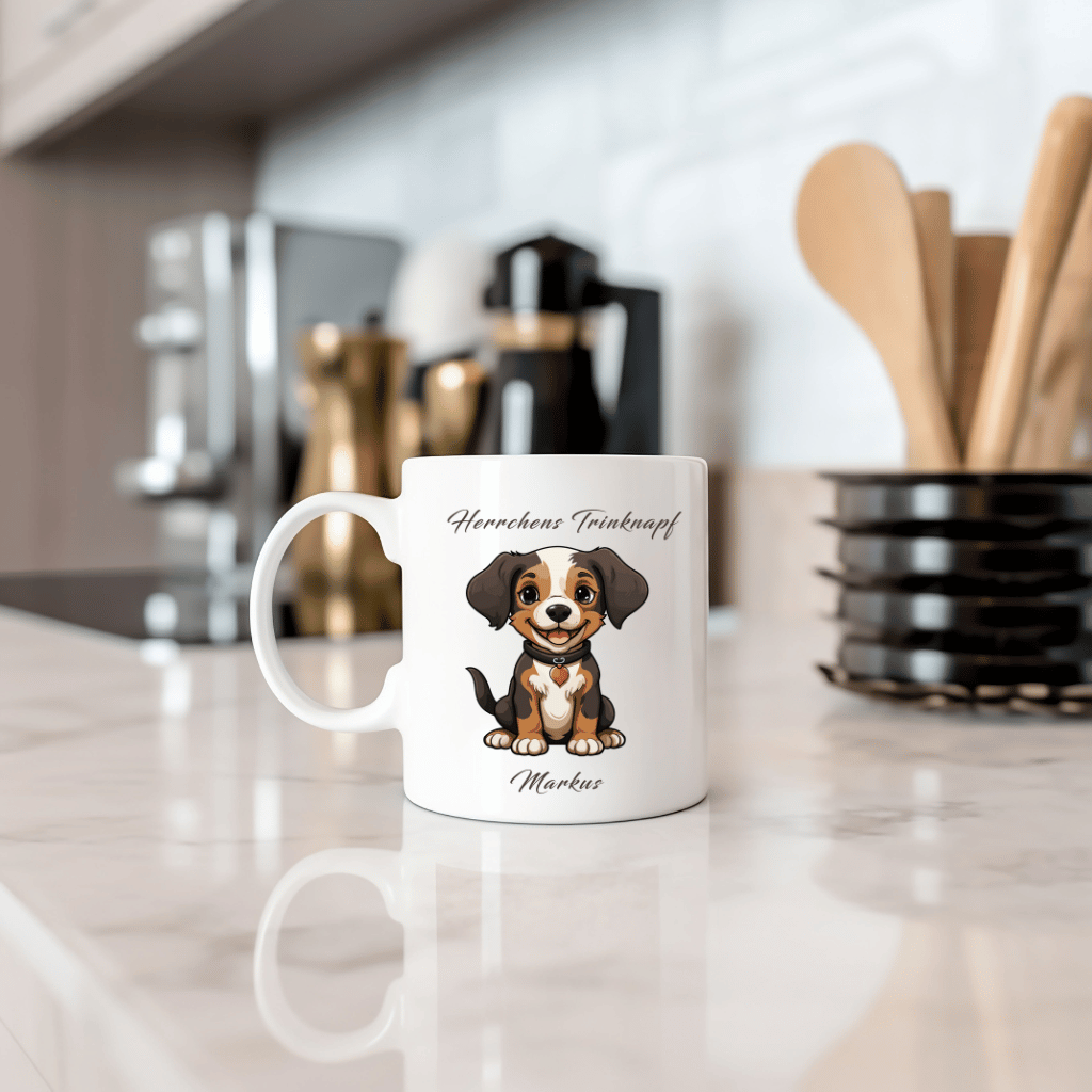 Personalisierte Hundetasse: Lustiges Motiv mit eigenem Namen für Hundeliebhaber!