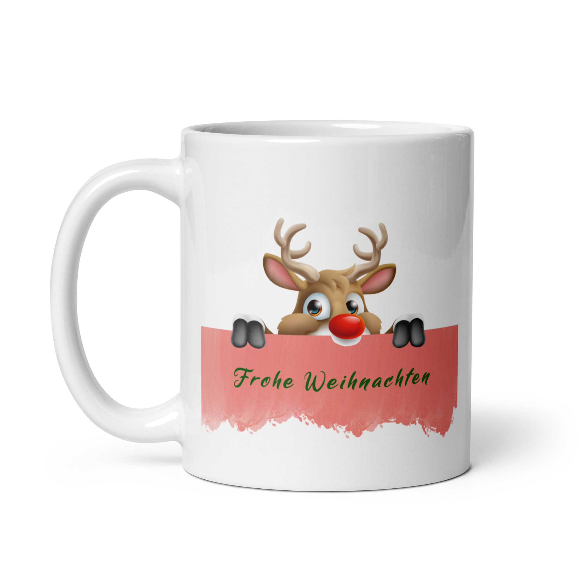 Personalisierte Tasse Elch zu Weihnachten mit Namen