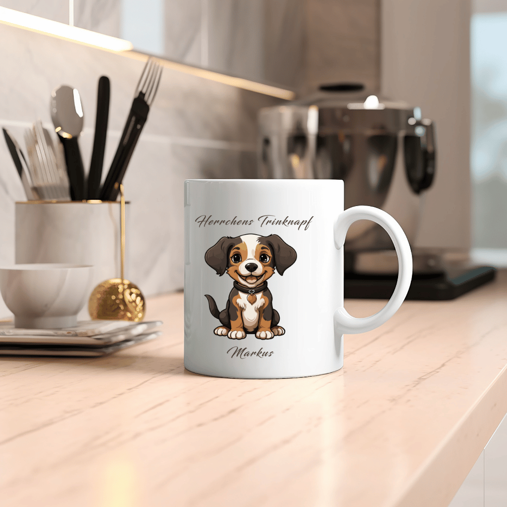 Personalisierte Hundetasse: Lustiges Motiv mit eigenem Namen für Hundeliebhaber!