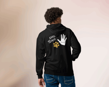 Team Gassi Zipper mit Pfoten- und Fußabdruck – Personalisierte Kapuzenjacke für Hundebesitzer – Bild 10