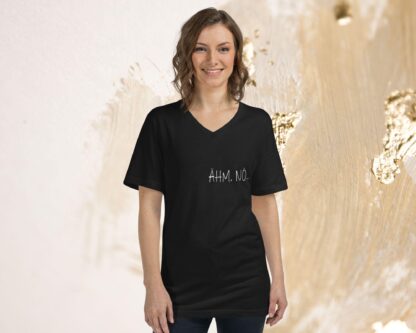 Ähm, Nö... - Statement Shirt für Sie und Ihn - Unisex T-Shirt mit V-Ausschnitt - T-Shirts mit inspirierenden lustigen Sprüchen – Bild 8